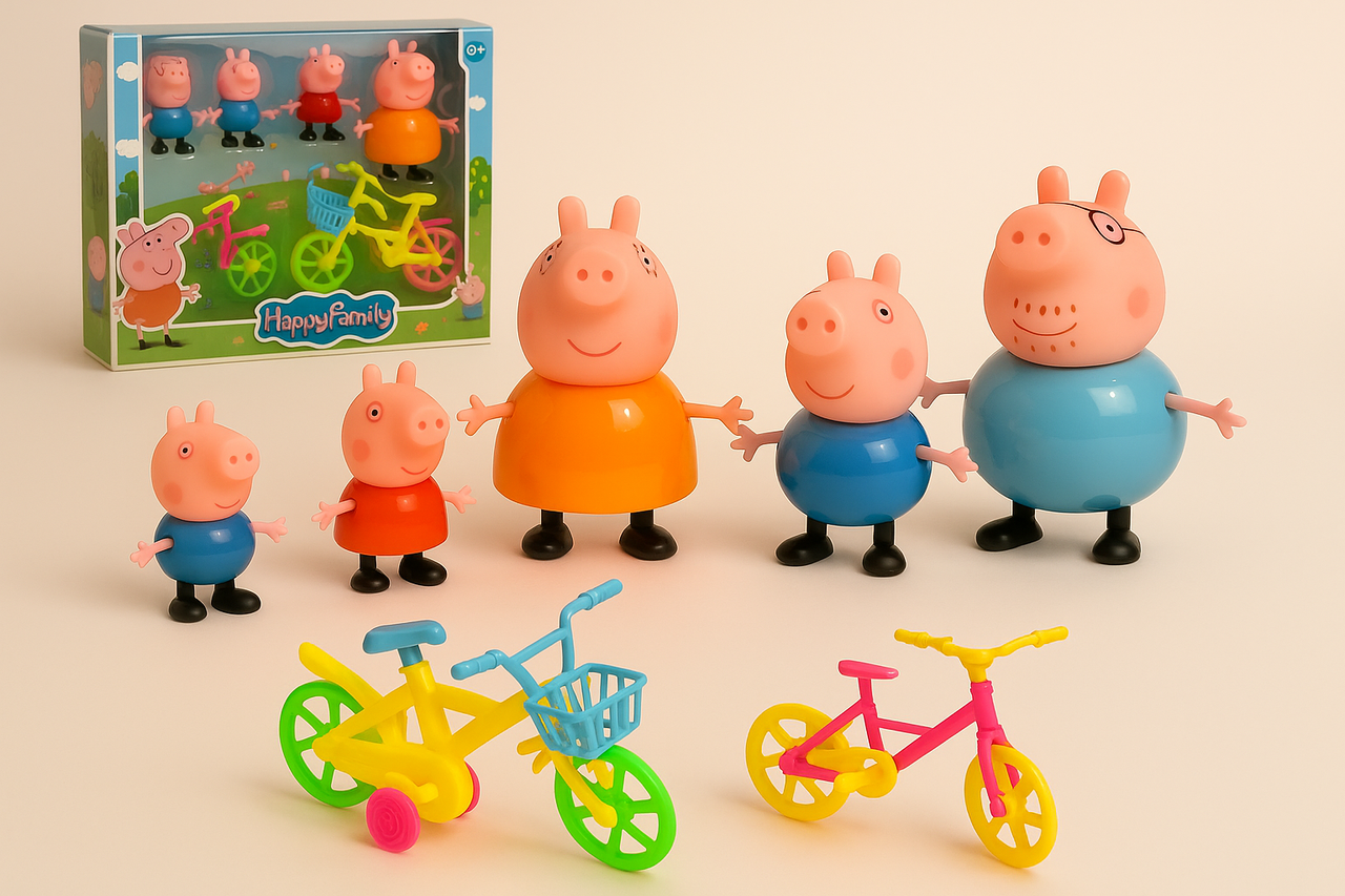 Набір Свинки Пеппи з 2-ма велосипедами, фото 1