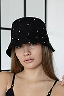 Панама зі стразами літня D.Hats чорна