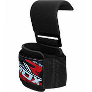 Гаки для тяги на зап'ястя RDX W5 Gym Hook Strap Black Plus, фото 5