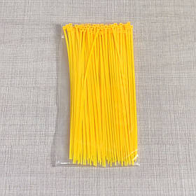 Стяжка кабельна "4х200" жовтий 100шт шир. 2,7мм довж. 200мм