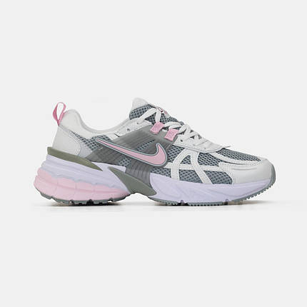 Жіночі кросівки Nike V2K Runtekk Grey White Pink | Сучасний міський стиль, фото 1