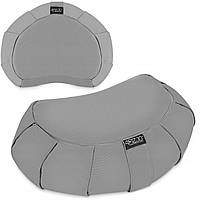 Подушка для йоги та медитації 4FIZJO Zafu напівкругла 40 x 30 x 12 см Grey (P-5907739315502)