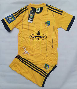 Доросла і дитяча футбольна форма, Металіст Харків Прем'єр-Ліга, жовтого кольору.