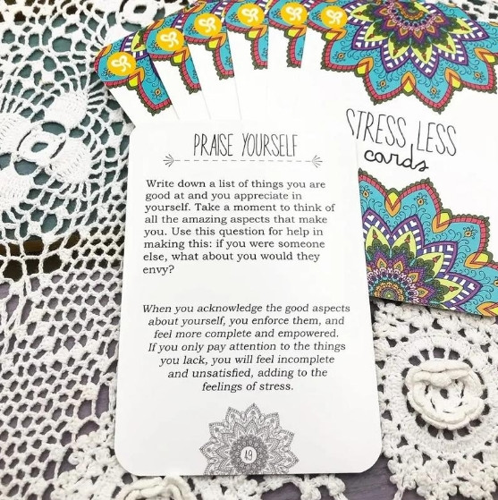 Колода карт/настольные игры по управлению стрессом.На английском языке Антистресс 18+ English Stress Less Cards