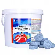 CHLOROX BLUE TABS багатофункціональні таблетки для басейну 150 шт 3кг (таблетка 20г)