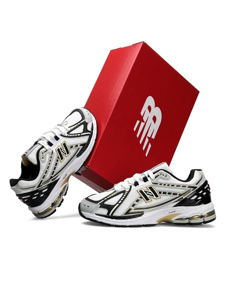 Кросівки New Balance 1906R White Black Gold Нью Беланс 1906R білі шкіра текстиль демісезон унісекс