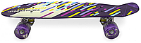 Пеніборд пластборд Скейт для катання світні колеса Скейт у зборі для дітей і підлітків Maraton ALFA Скейтборд до 80 кг