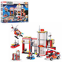 Конструктор SLUBAN Пожарна частина, 612 дет.