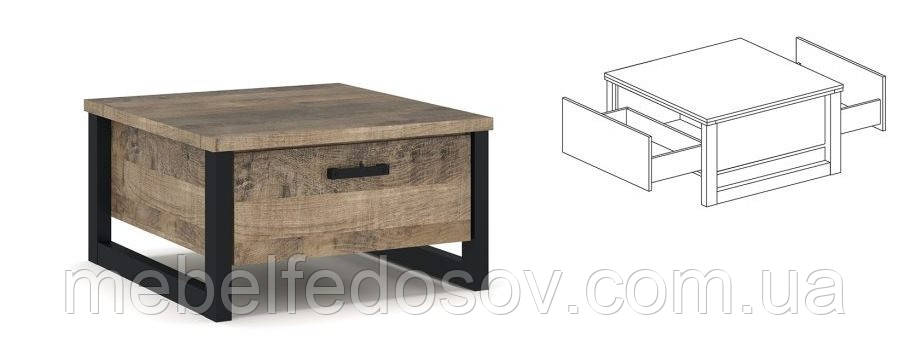 Стол журнальный 2Ш, Модульна система Емілі, Мебель Сервис 800*800*440 мм, фото 1