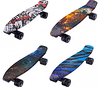Пеніборд Скейт у зборі для дітей і підлітків Пенні борд для початківців Maraton AMARVEL Скейт із підсвіткою Скейт-пінні борт