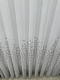 Тюль на бамбуковій основі з красивою вишивкою. Колір: сірий, фото 6