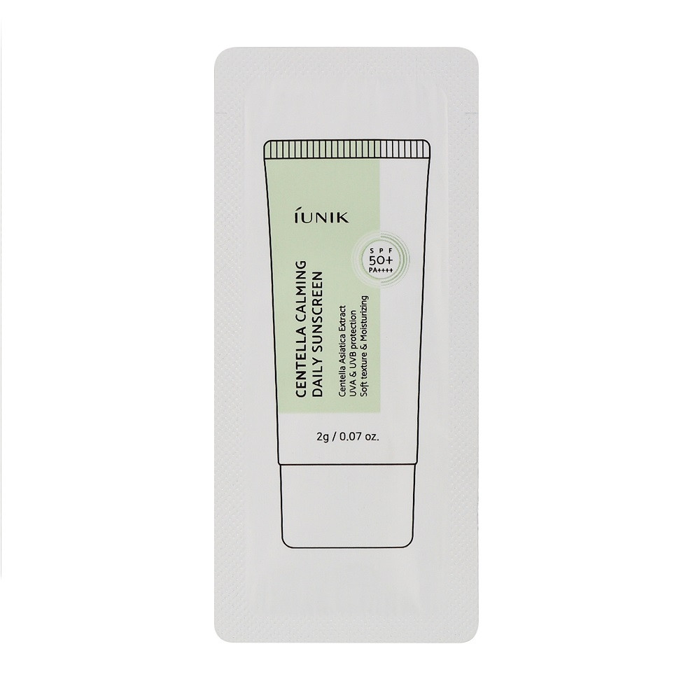 Сонцезахисний крем IUNIK Centella Calming Daily Moisture Sunscreen пробник 2 г, фото 1