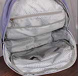 Рюкзак жіночий сірий, водонепроникний текстиль, кишені, зручні ручки, фото 4