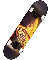 Скейт зі стильним малюнком Скейтборди Клен Якісний дерев'яний скейт для катання навантаження до 80 кг Maraton Stark