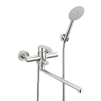 Змішувач для ванни Frap F2248 сатин гусак 35см нержавіюча сталь