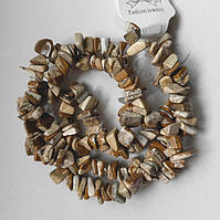 Бусини крихти Пейсажна Яшма 12х5 мм 85 см крупна