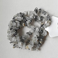 Бусини саморідки кварц волосатик 6х4 мм 82 см