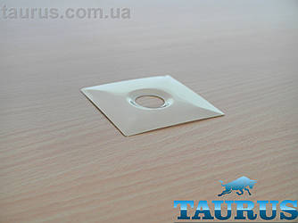 Золотий плоский фланець ThermoPulse CUBE Gold 74x74 мм, висота 3 мм, під внутрішній розмір 1/2" (20мм). Н/ж сталь