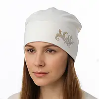 Демісезонна трикотажна жіноча шапка