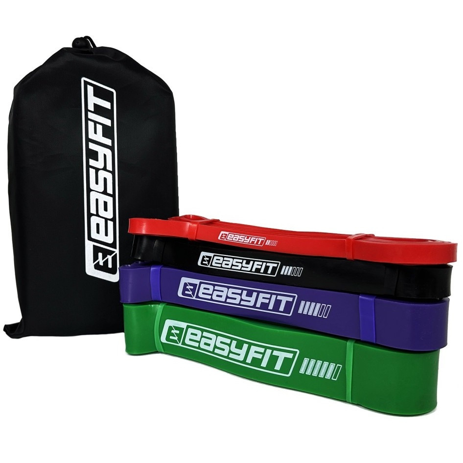 Еспандер-петля EasyFit EF-2654, латекс, набір 4 шт., опір 2-65 кг — для фітнесу та кросфіту, фото 1