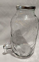 Диспенсер для лимонаду "Фрукти" з пластиковим краном (лимонадниця) 5 л.