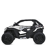 Двомісний потужний дитячиій електромобіль джип, білий, фото 2