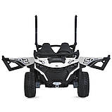 Двомісний потужний дитячиій електромобіль джип, білий, фото 4