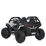 Двомісний потужний дитячиій електромобіль джип, білий, фото 3