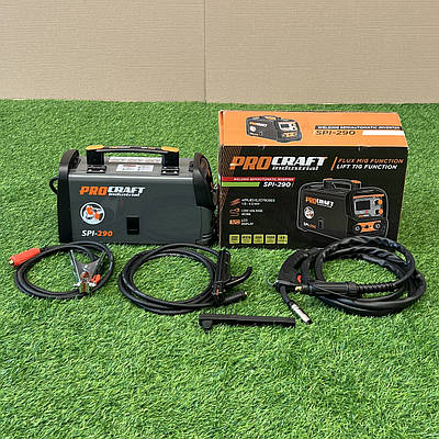 Інверторний зварювальний напівавтомат Procraft SPI290 (130А, 3.8 кВт, MMA/MIG/MAG) Полуавтомат Прокрафт SPI-290