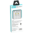Кабель ANSTY S-053-PT Type-C to Type-C 100W 1M Nylon LED White, фото 3