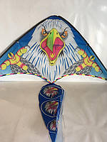 Воздушный змей M 2893 Орёл синий. Ширина 100см, длина хвоста 50см, в кульке 9-73-1см