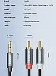 Toocki Аудіокабель Jack 3.5 - RCA аудіокабель AUX 3.5 мм 2 метри, фото 3