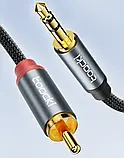 Toocki Аудіокабель Jack 3.5 - RCA аудіокабель AUX 3.5 мм 2 метри, фото 4