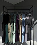 Костюм жіночий велюр спорт кофта укорочена з капюшоном на блискавці та штани 42-44 46-48 50-52 54-56, фото 6