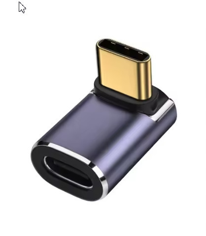 Кутовий перехідник адаптер USB Type-C (мама) - USB Type-C (тато), фото 1