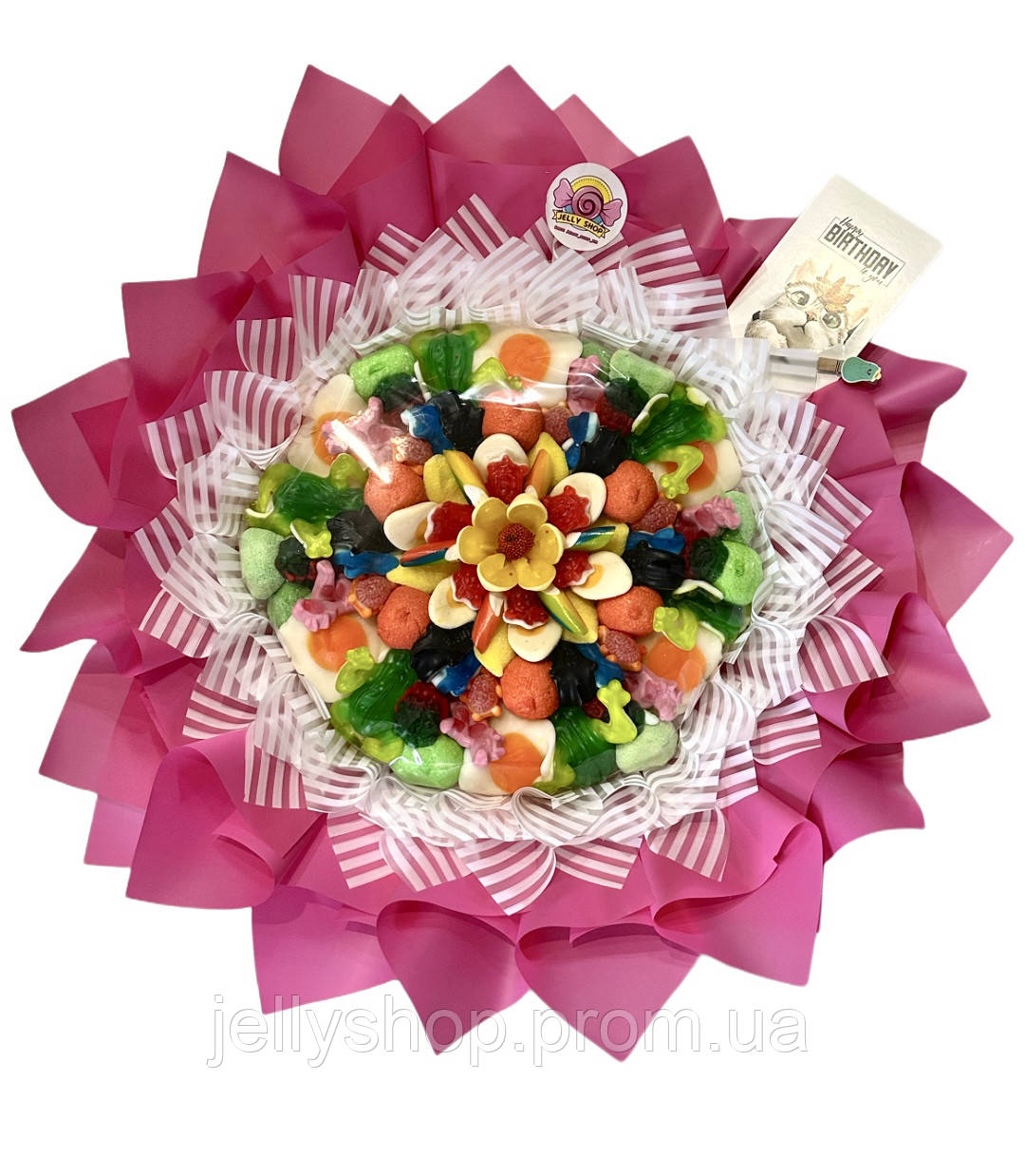 Желейный букет весом 1000 грамм - фото 1 - id-p2106172262