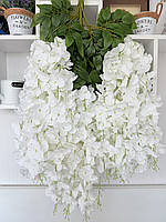 Штучна гліцинія . Гілки декоративної білої гліцинії ( 110 см ), фото 2