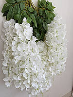 Штучна гліцинія . Гілки декоративної білої гліцинії ( 110 см ), фото 7