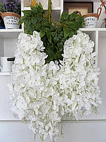 Штучна гліцинія . Гілки декоративної білої гліцинії ( 110 см ), фото 6