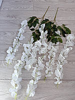 Штучна гліцинія . Гілки декоративної білої гліцинії ( 110 см ), фото 10