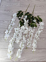 Штучна гліцинія . Гілки декоративної білої гліцинії ( 110 см ), фото 9