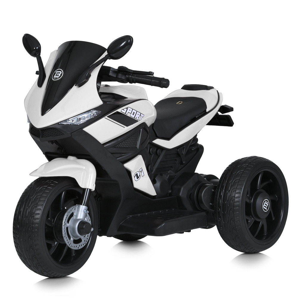 Дитячий мотоцикл BAMBI M 4454EL-1 на акумуляторі, білий, фото 1