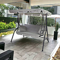 Садова гойдалка GARDEN LG 170 см 3-х місна Сірий