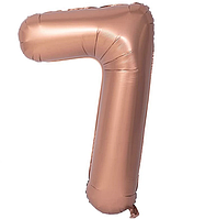 Цифра 7 шоколад куля фольгована 100 см 40" в упаковці