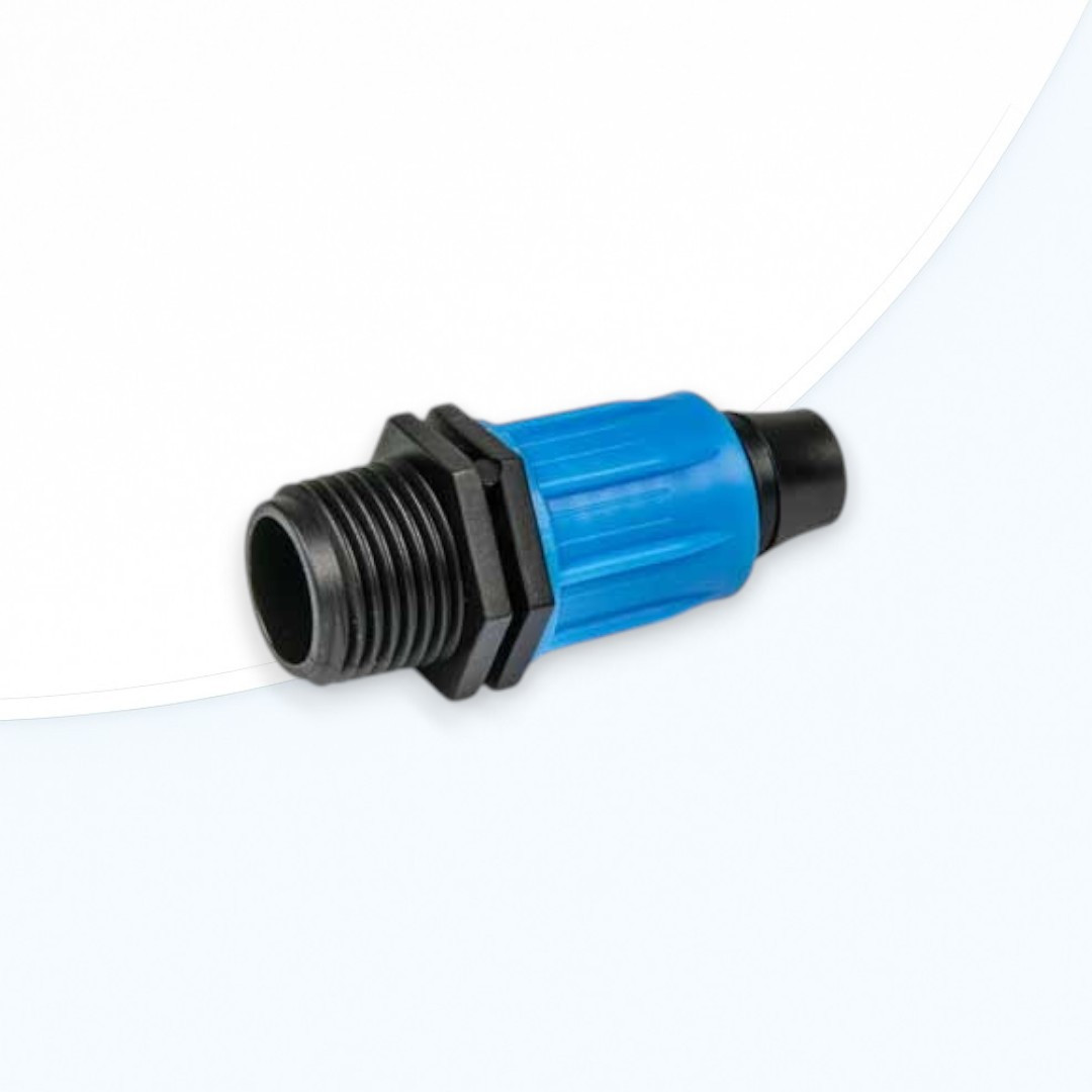 Адаптер QJ для PE трубки 16мм/зовнішнє різьблення 1/2", DSWAQJ-L16м12 Адаптер для підключення трубки РЕ 16 мм до