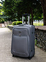 Валіза Wings 2502 тканинна мала (S) на 2-х колесах сіра