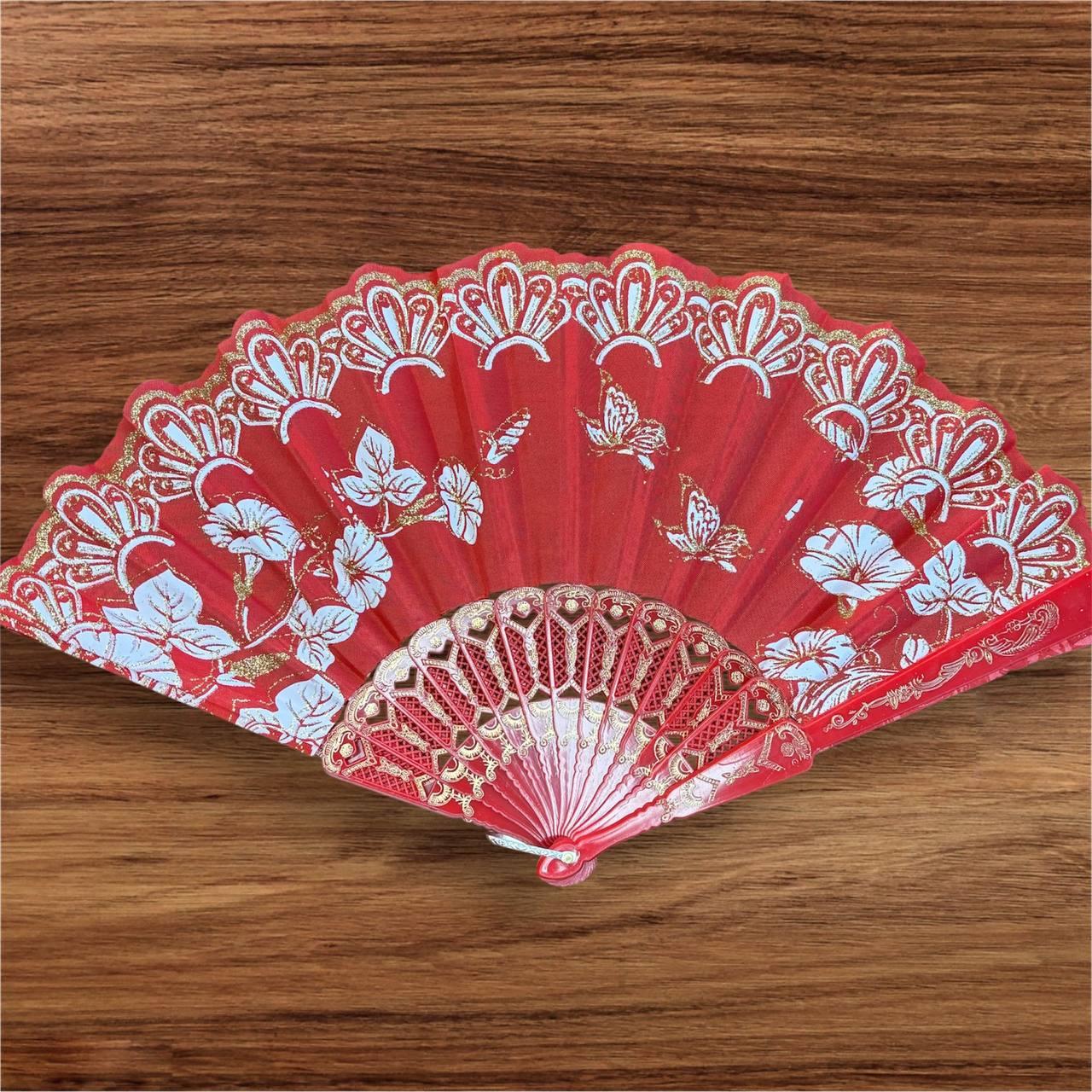 Віяло складне, кишенькове тканинне одностороннє, фото 1