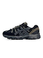 Чоловічі кросівки ASICS Gel-Sonoma 15-50 Gore-Tex Black Khaki, кеди Асикс шкіра замша текстиль 41