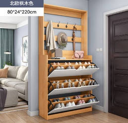 Вішалка + полиця для взуття в передпокій (Г24/Ш80/В220) (STL-MD 75)