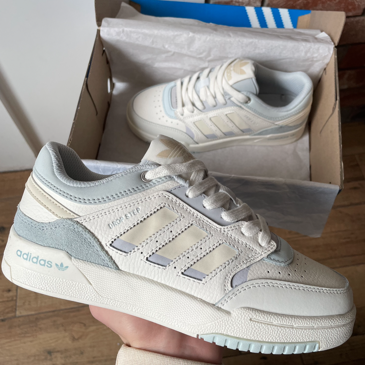 Adidas Drop Step Beige Grey, фото 1